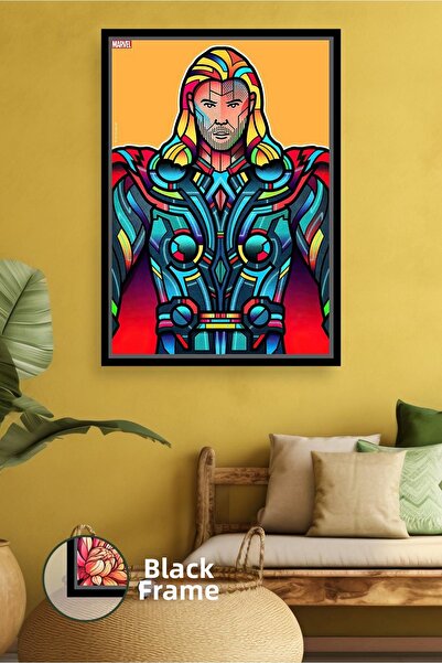 KOSS Dijital Decor de perete cu eroi Thor Marvel, armură puternică, design co...