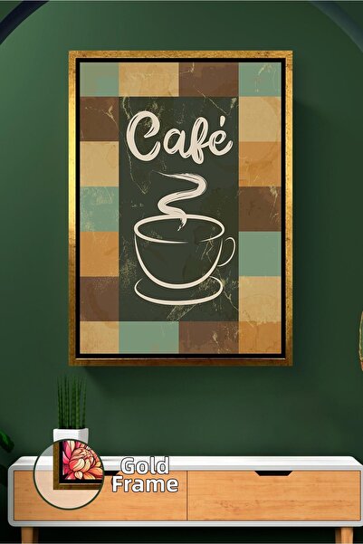 KOSS Dijital Retro bloc de culoare Cafea scrisă Decor de bucătărie cu cafea D...