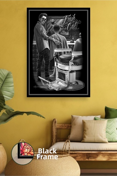 KOSS Dijital Pictură pe pânză înrămată, decor de perete cu scrisul Fresh Cut,...