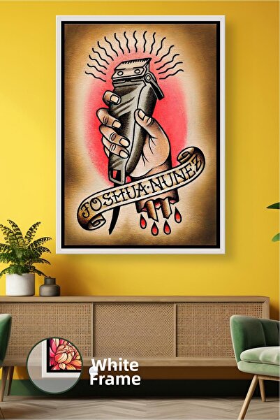 KOSS Dijital Aparat de ras Barber Decor de perete Pictură pe pânză înrămată c...