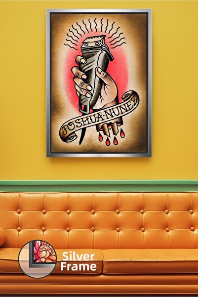 KOSS Dijital Aparat de ras Barber Decor de perete Pictură pe pânză înrămată c...