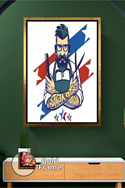 KOSS Dijital Pictură pe pânză înrămată cu decor de perete colorat pentru bărb...