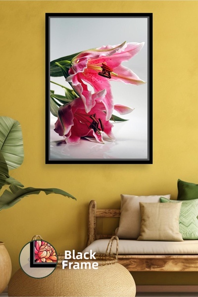 KOSS Dijital Decor de perete elegant pentru sufragerie și birou, cu floare de...