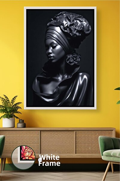 KOSS Dijital Διακοσμητικό πάνελ τοίχου με θέμα μαύρη αφρικανική γυναίκα, ζωγρ...