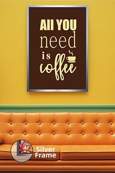 KOSS Dijital Pictură pe pânză cu cadru cu design minimalist, scris în stil bo...