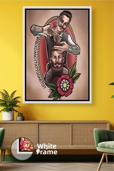 KOSS Dijital Pictură pe pânză înrămată cu stil de îngrijire clasică pentru bă...