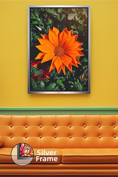 KOSS Dijital Decor de perete pentru sufragerie și birou, cu detalii de flori ...