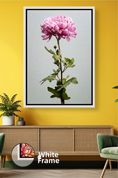 KOSS Dijital Crizantemă roz, un singur ramură, fundal deschis, decorare de pe...