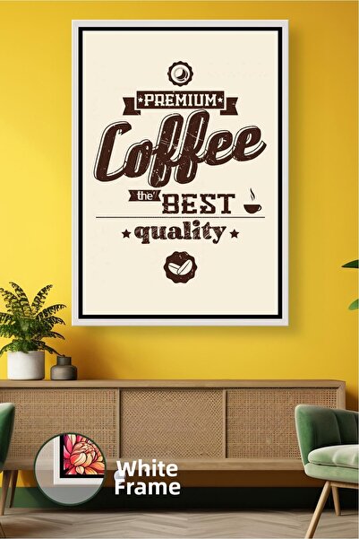 KOSS Dijital Pictură pe pânză înrămată cu design tipografic vintage maro pent...