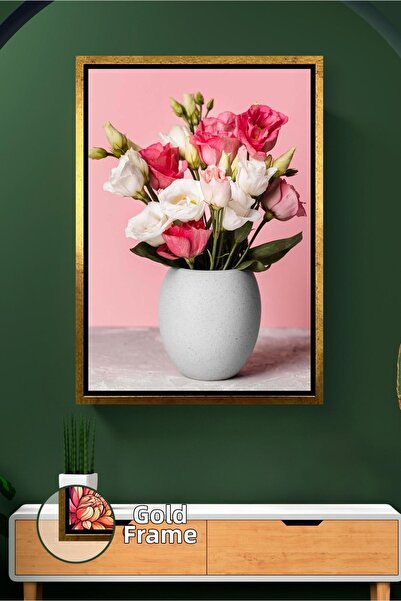 KOSS Dijital Μοντέρνο διακοσμητικό ζωγραφικό σε καμβά με κορνίζα με βάζο και ...