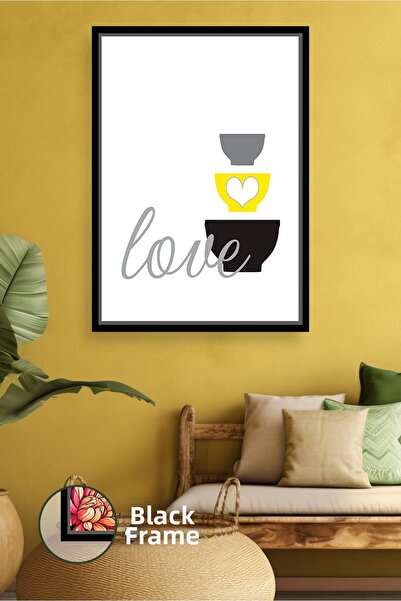 KOSS Dijital Tablou de pânză înrămat cu tematică Bohemian Love – Decorare min...