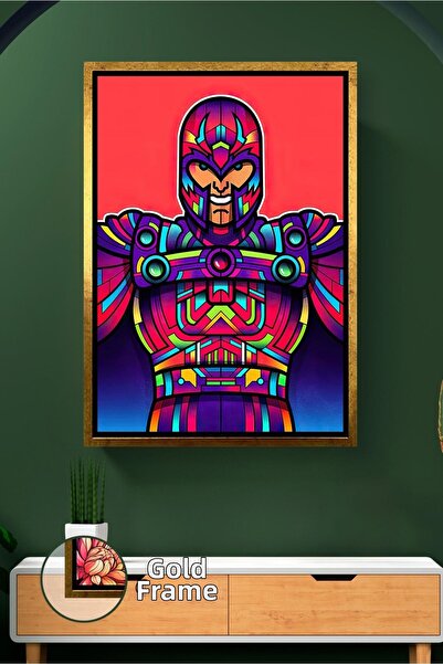 KOSS Dijital Pictură pe pânză înrămată Magneto Marvel cu cască, personaj imag...