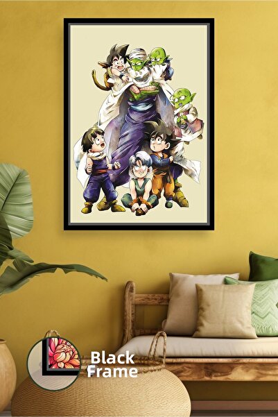 KOSS Dijital Dragon Ball Z Goku Piccolo Gohan Trunks Decor de perete anime Pi...