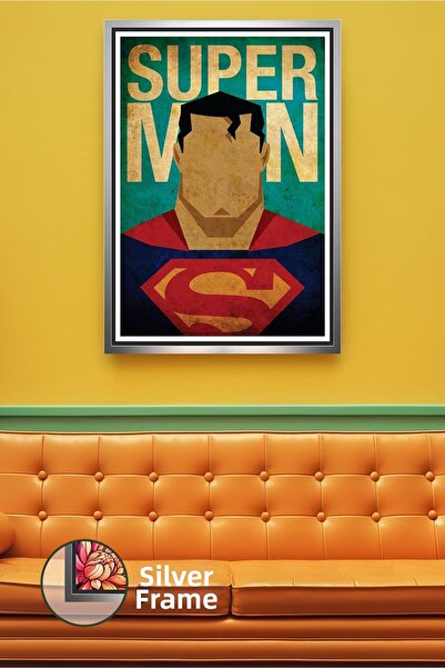 KOSS Dijital Διακόσμηση τοίχου σε ρετρό στυλ Σούπερμαν Κλασικό σχέδιο υπερήρω...
