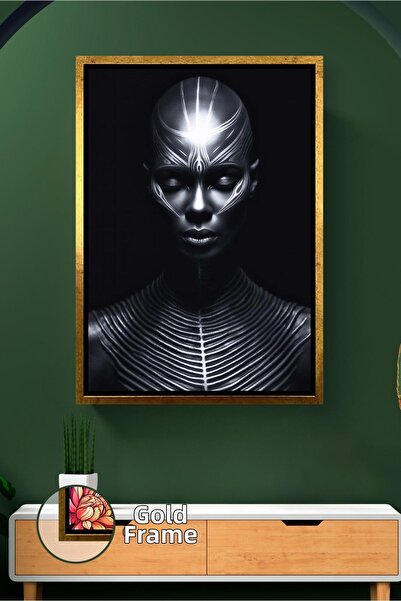 KOSS Dijital Γυναικείο πορτρέτο σε μαύρες αποχρώσεις με ανταύγειες φωτός, δια...