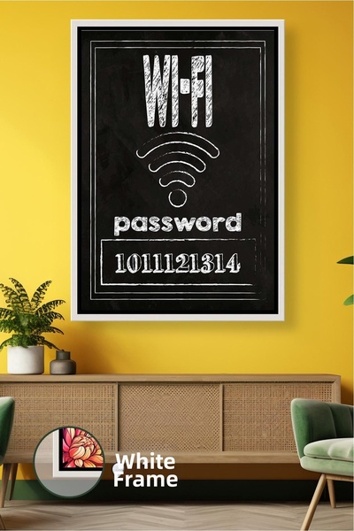 KOSS Dijital Tablou de perete scris cu parola WiFi, sufragerie, birou, bucătă...