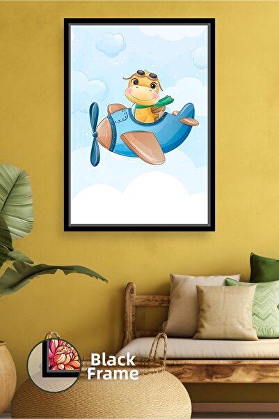 KOSS Dijital Pictură pe pânză înrămată cu tematică de aventură în cer cu un d...