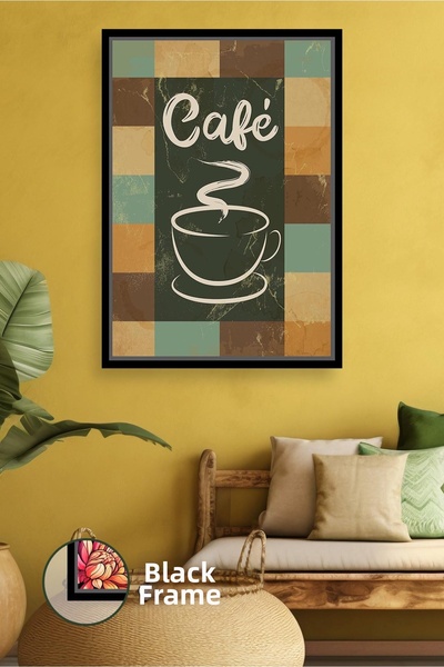 KOSS Dijital Retro bloc de culoare Cafea scrisă Decor de bucătărie cu cafea D...