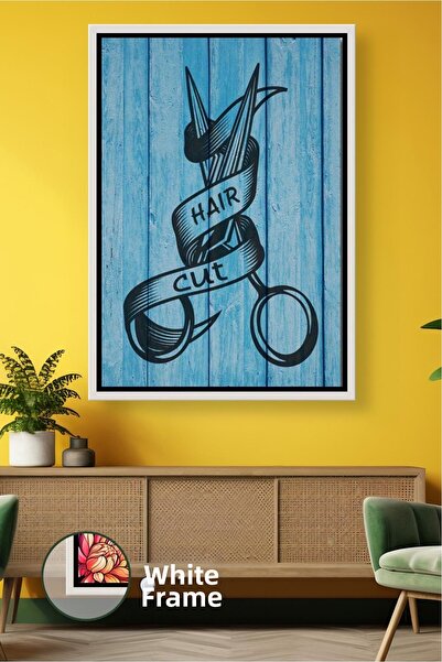 KOSS Dijital Pictură pe pânză înrămată cu decor de perete cu tăiere de păr, c...