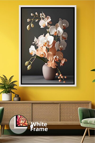 KOSS Dijital Дизайн на ваза за орхидеи Елегантна картина за всекидневна Миним...