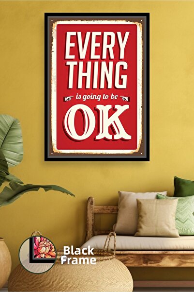 KOSS Dijital Tablou de perete cu mesaje pozitive în limba engleză, culoare ro...