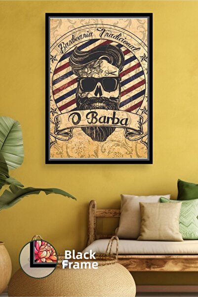 KOSS Dijital Bearded Man Figured Men's Wall Decoration Living Room Office and...