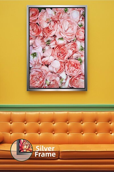 KOSS Dijital Pictură de perete cu flori de trandafir în ton de pudră Decor mo...