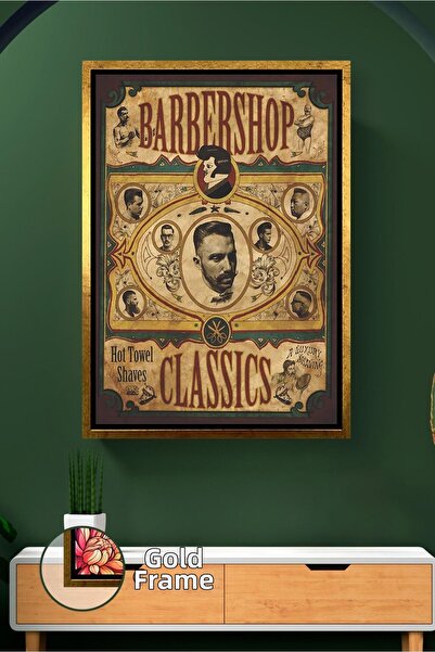 KOSS Dijital Barbershop Classics Retro Design Νοσταλγικός πίνακας σε καμβά με...