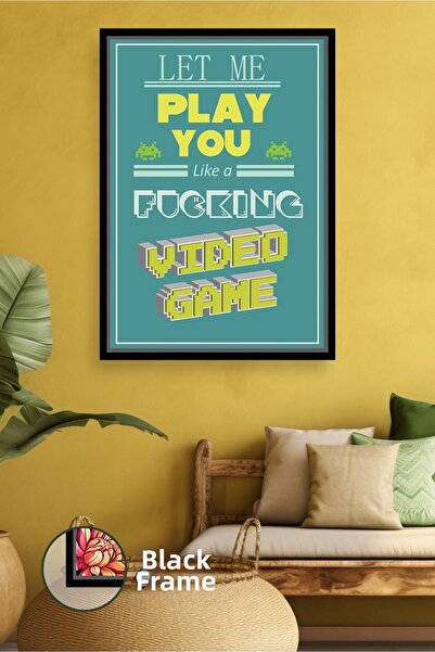 KOSS Dijital Pictură de perete înrămată cu scris pentru jucători Pictură deco...