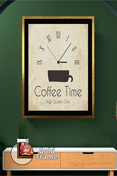 KOSS Dijital Pictură pe pânză cu cadru cu design tematic de ceas boho maro, p...