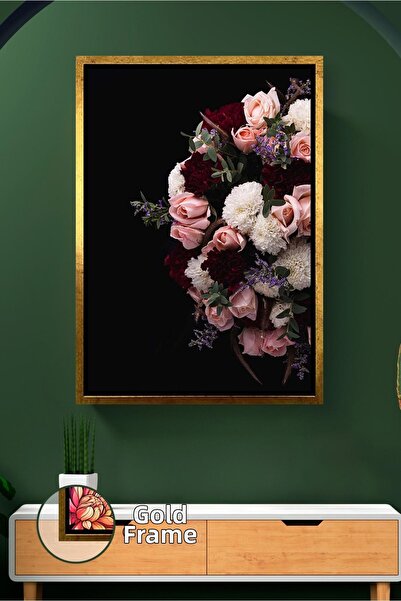 KOSS Dijital Pictură de perete elegantă, cu design de buchet de flori, pentru...