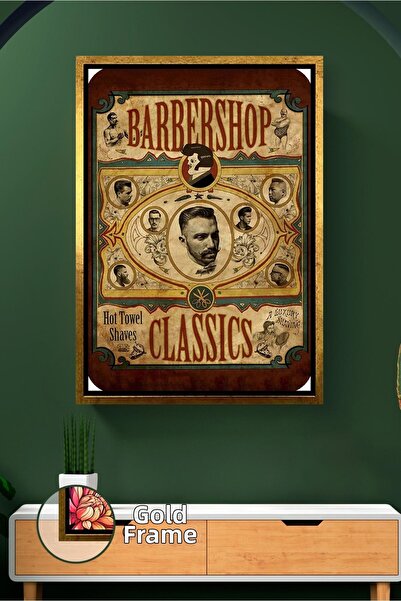 KOSS Dijital Classic Barber Shop Portrait Barber Wall Decor Men's Barber Shop...