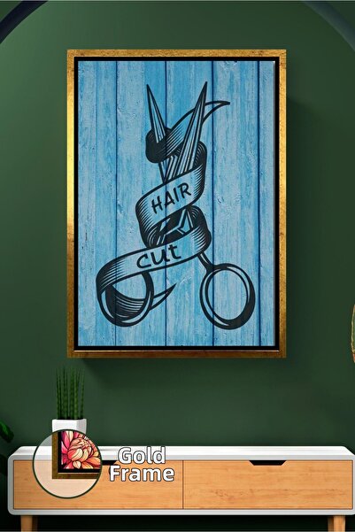 KOSS Dijital Pictură pe pânză înrămată cu decor de perete cu tăiere de păr, c...