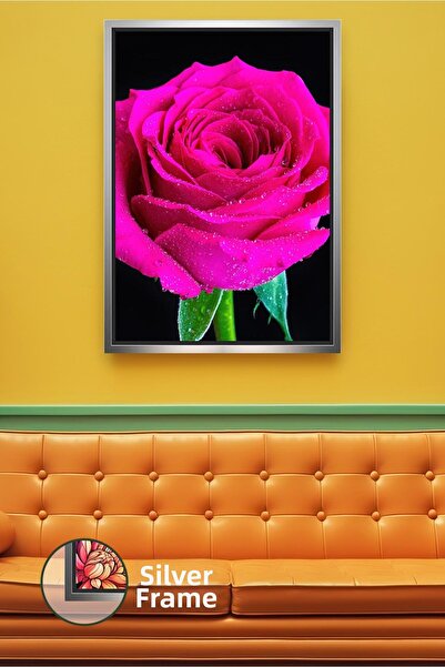 KOSS Dijital Pictură modernă cu model de flori de trandafir roz, pictură pe p...