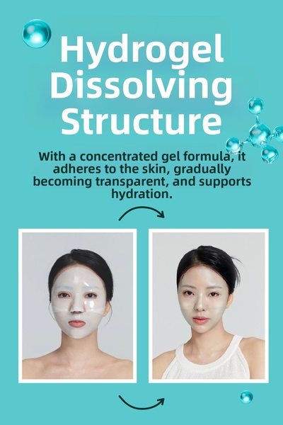 Dermal Pdrn Hydrogel Melting Mask Deep Moisturizing Melting Korean Mask Repairing Transparent Gel Mask 34 Gr