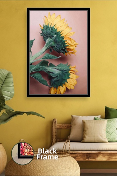 KOSS Dijital Pictură pe pânză înrămată, cu vedere laterală la floarea-soarelu...