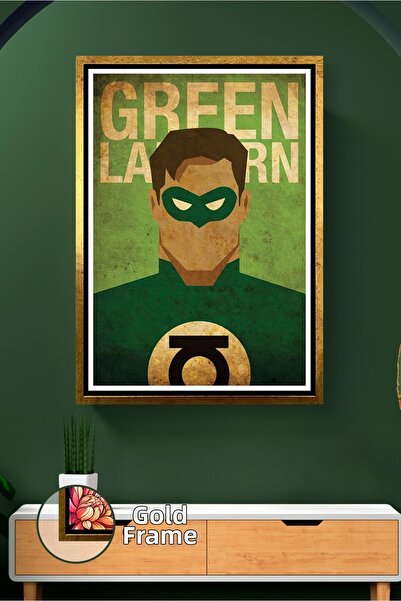 KOSS Dijital Lanternă verde Design de perete minimalist Supererou Decor în to...