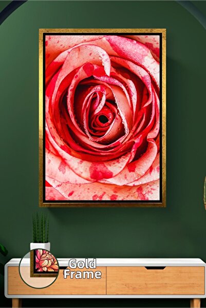 KOSS Dijital Decor de perete elegant cu detaliu de trandafir roșu pentru sufr...