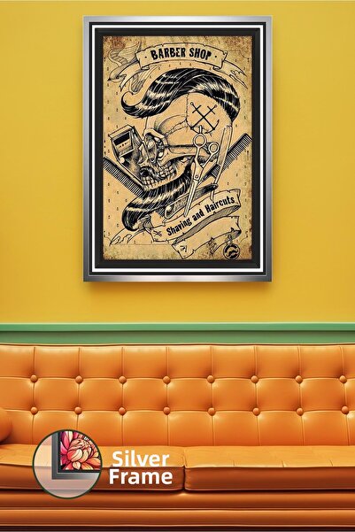 KOSS Dijital Tablou de pânză înrămat cu decorațiuni de perete cu pieptene și ...