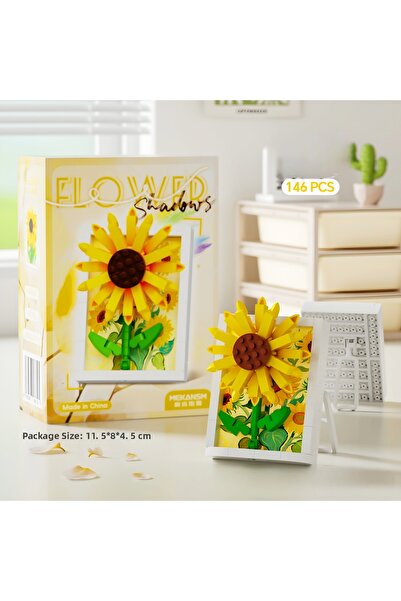 DEK Framed Sunflower Building Block Set |   Eternal Flower |   Handmade Decor...