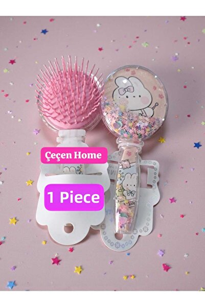 ÇEÇEN HOME Πολυτελής βούρτσα και χτένα μαλλιών για κορίτσια με λαβή από γκλίτ...