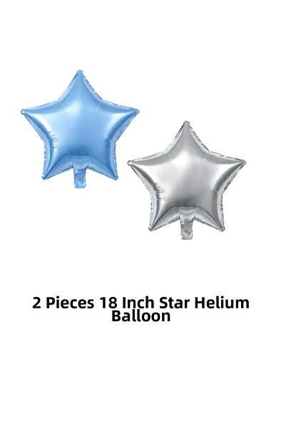 HAPPYLOOPPARTY بالون نجمة من الفويل 2 قطعة 45 سم (18 بوصة) بالون متوافق مع ال...