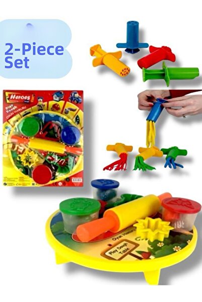 SAZE Tabletop Play Dough and Syringe Set 2-Piece Set Toy Game