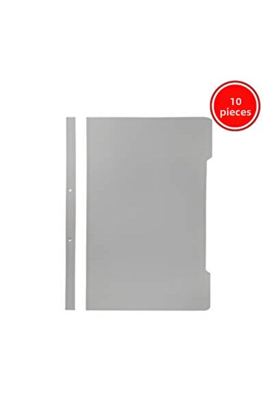KRAF Ring Binder, 10 Pieces, Pack of 50, A4, 2 Holes, Gray
