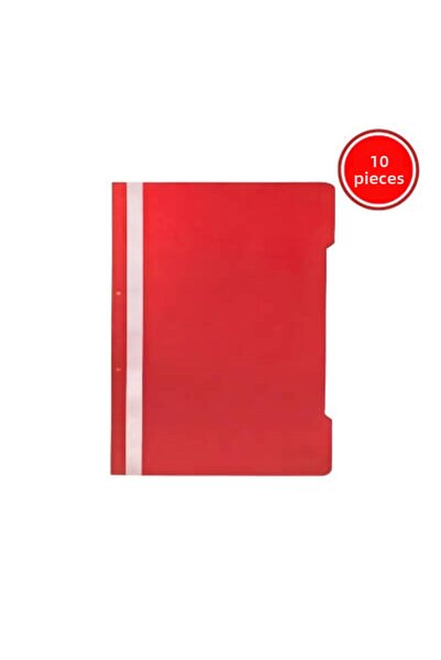 KRAF Ring Binder, 10 Pieces, Pack of 50, A4, 2 Holes, Red