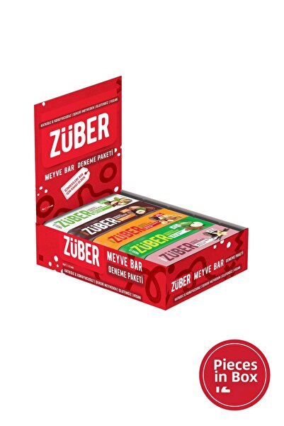 Züber عبوة تجريبية من ألواح الفاكهة 40 جرام - 12 قطعة