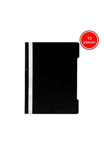 KRAF Ring Binder, 10 Pieces, Pack of 50, A4, 2 Holes, Black