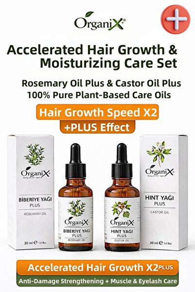 Organix مجموعة زيت العناية بالشعر بلس – زيت الروزماري والزيت الهندي الطبيعي 1...
