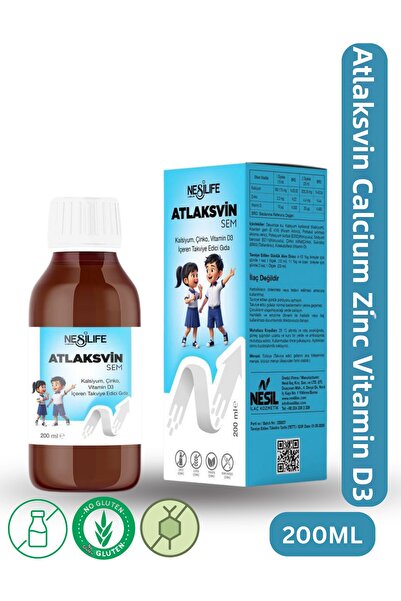 Nesilife Calcium Zinc Vitamin D3 Food Supplement 200 ml