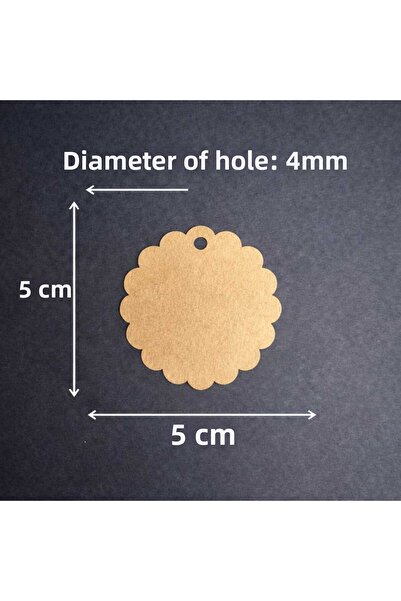 MK Ambalaj 300 قطعة من ملصقات كرافت مقاس 5 × 5 سم بدون خيط، ملصق سعر كرافت، م...